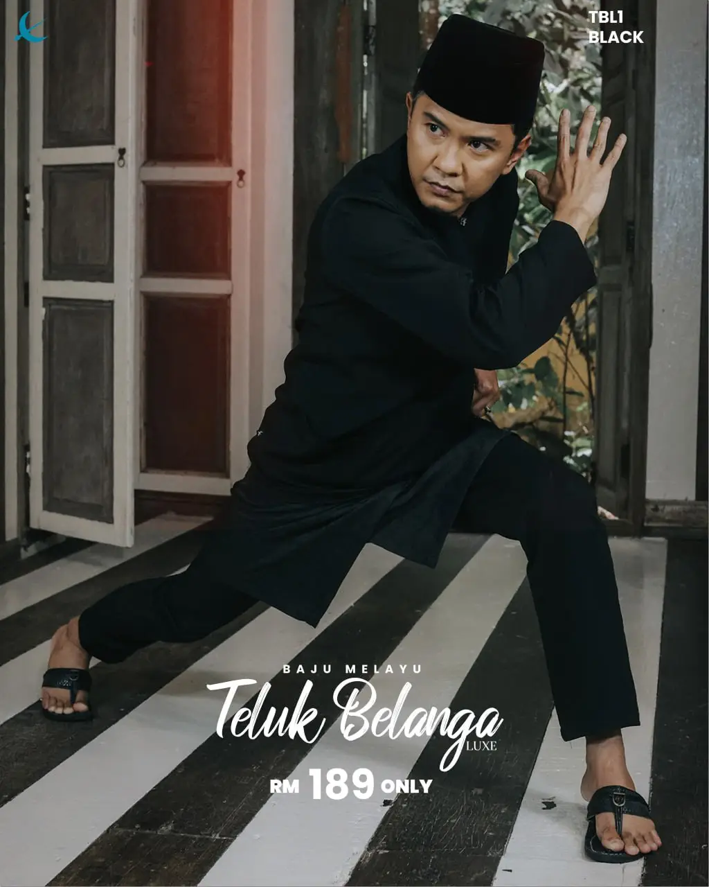BAJU MELAYU LUXE TELUK BELANGA - BLACK (1)