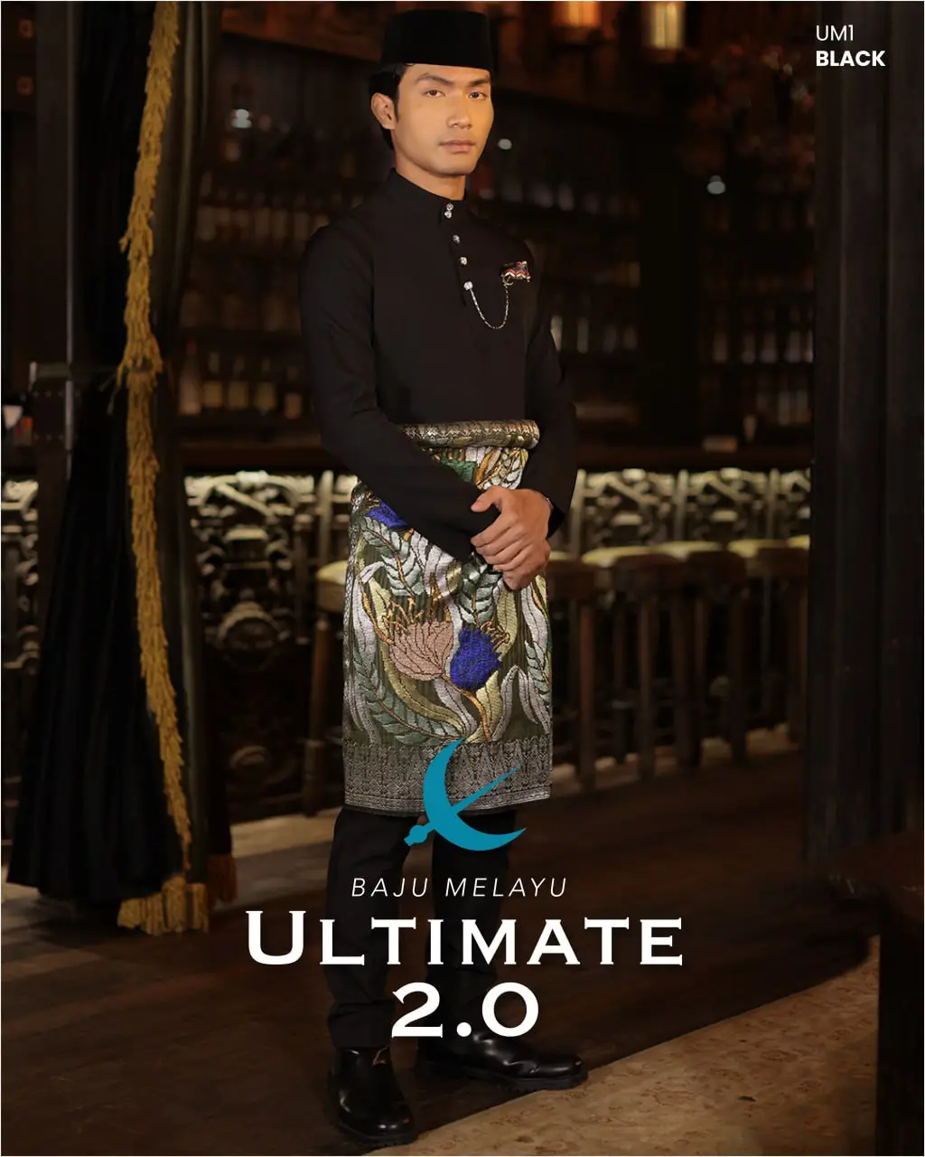 BAJU MELAYU ULTIMATE 2.0 - BLACK (1)