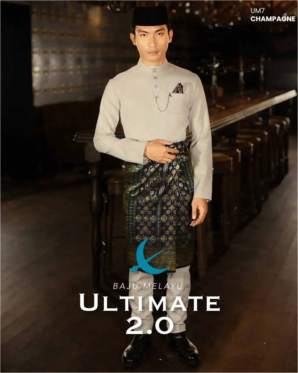 BAJU MELAYU ULTIMATE 2.0 - CHAMPAGNE (#N74)