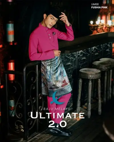 BAJU MELAYU ULTIMATE 2.0 - FUSHIA PINK (#N101)