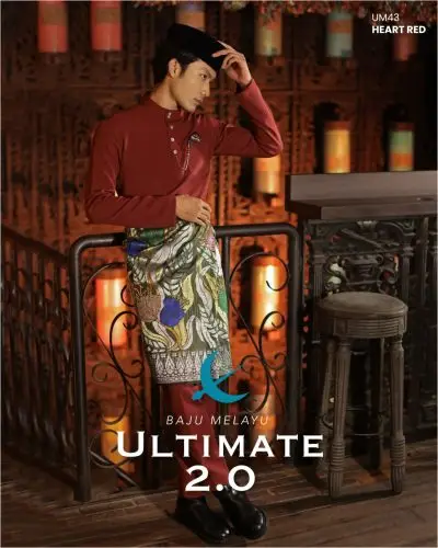 BAJU MELAYU ULTIMATE 2.0 - HEART RED (#163)
