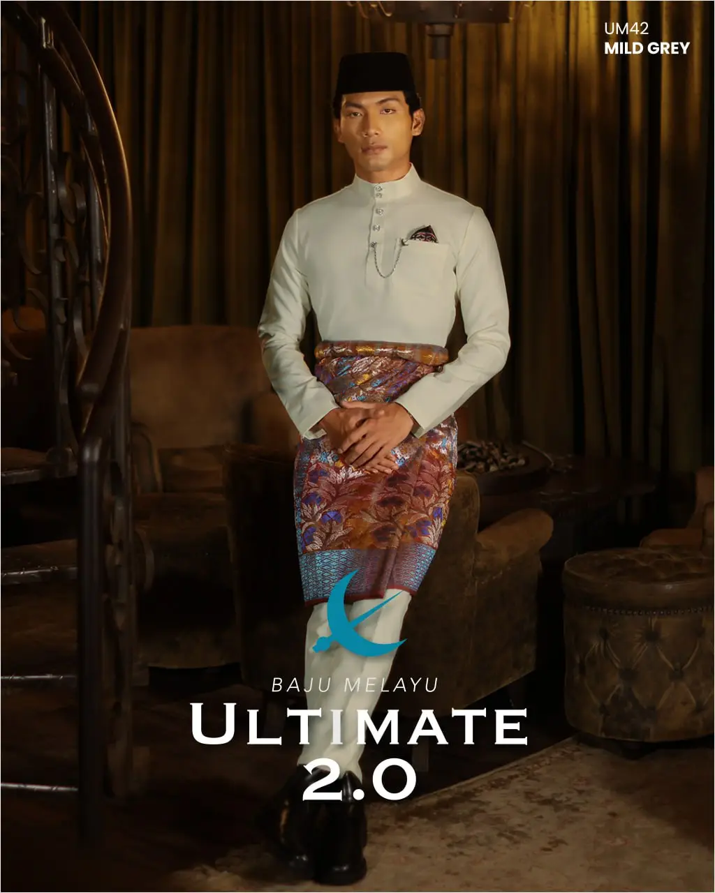 BAJU MELAYU ULTIMATE 2.0 - MILD GREY (#521)