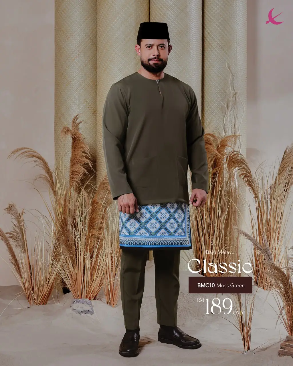 BAJU MELAYU CLASSIC - MOSS GREEN (10)