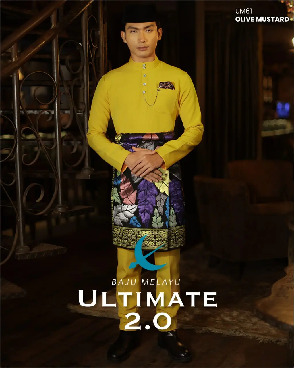 BAJU MELAYU ULTIMATE 2.0 - OLIVE MUSTARD (#121)