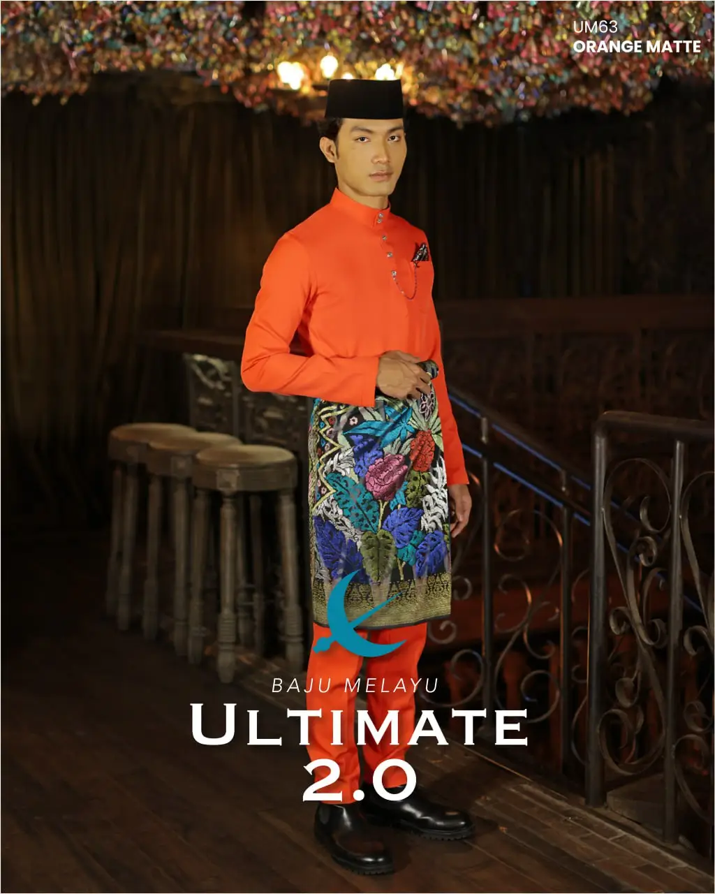 BAJU MELAYU ULTIMATE 2.0 - ORANGE MATTE (#161)