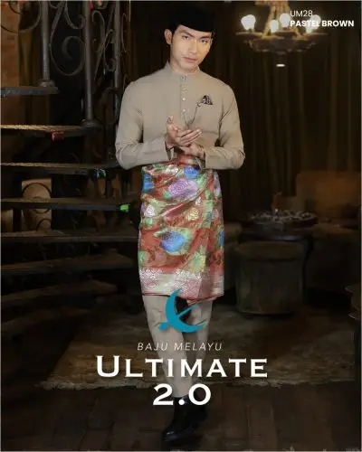BAJU MELAYU ULTIMATE 2.0 - PASTEL BROWN (#292)