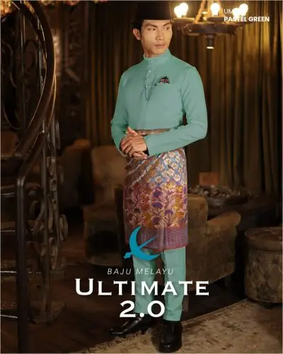 BAJU MELAYU ULTIMATE 2.0 - PASTEL GREEN (#260)