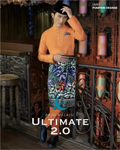 BAJU MELAYU ULTIMATE 2.0 - PUMPKIN ORANGE (#385)