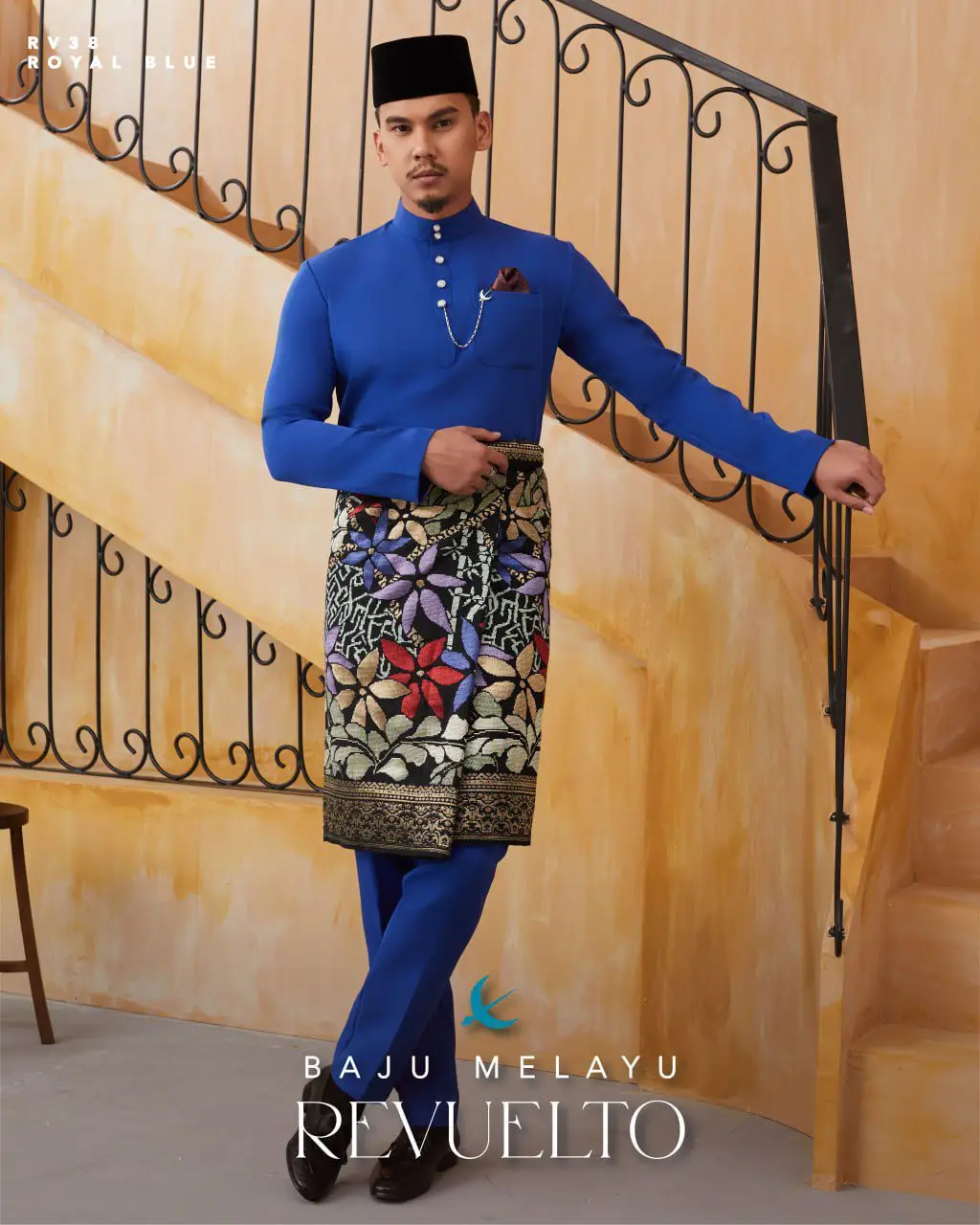 BAJU MELAYU REVUELTO - ROYAL BLUE (#LL61)