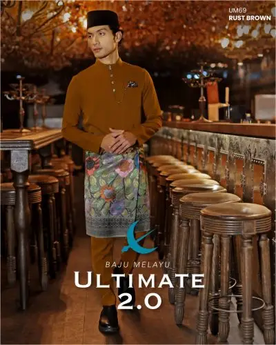 BAJU MELAYU ULTIMATE 2.0 - RUST BROWN (#493)