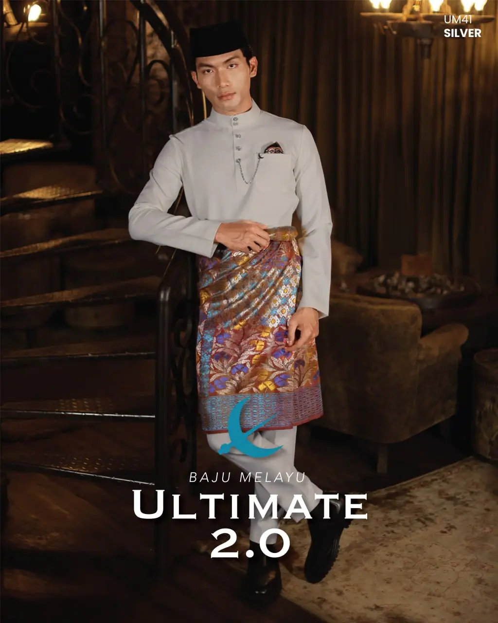 BAJU MELAYU ULTIMATE 2.0 - SILVER (#36)