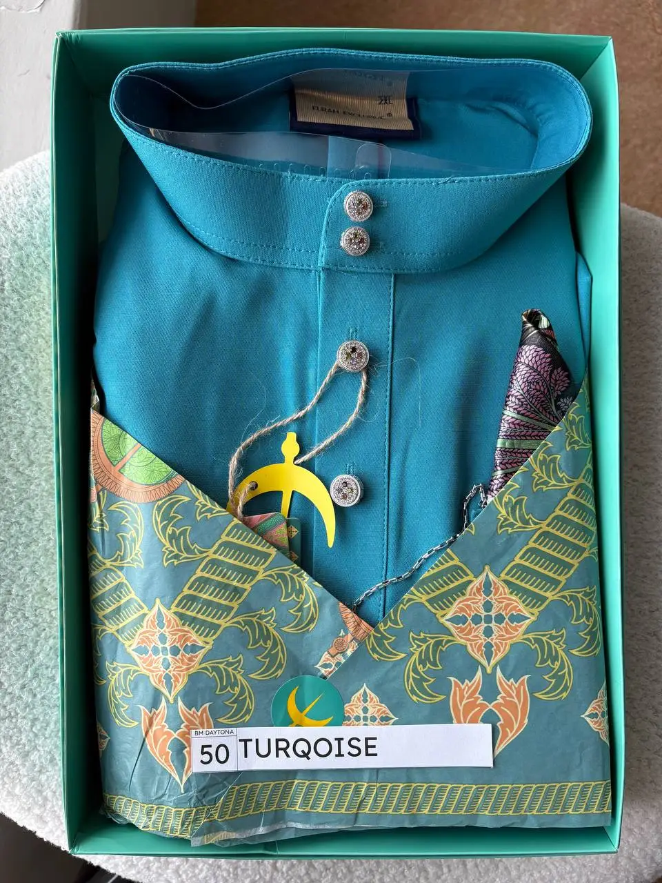 BAJU MELAYU DAYTONA - TURQOISE (50) - Image 2