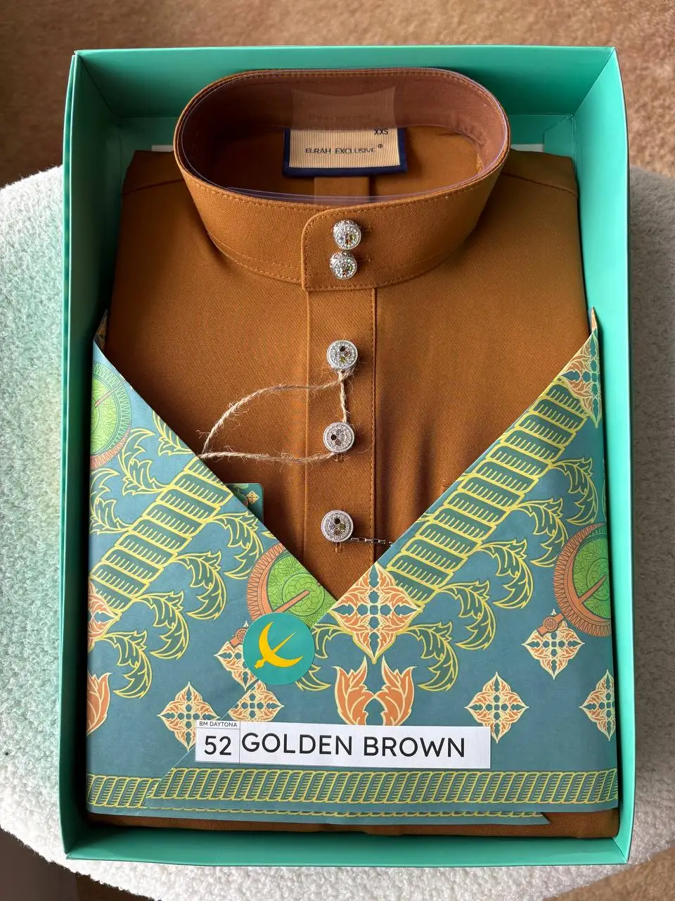 BAJU MELAYU DAYTONA - GOLDEN BROWN (52) - Image 2