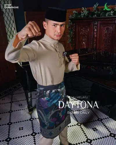 BAJU MELAYU DAYTONA - CHAMPAGNE (29)