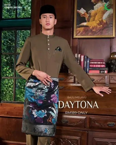 BAJU MELAYU DAYTONA - COFFEE BROWN (31)
