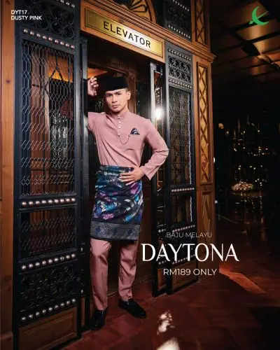 BAJU MELAYU DAYTONA - DUSTY PINK (17)