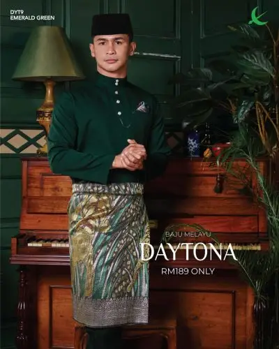 BAJU MELAYU DAYTONA - EMERALD GREEN (9)