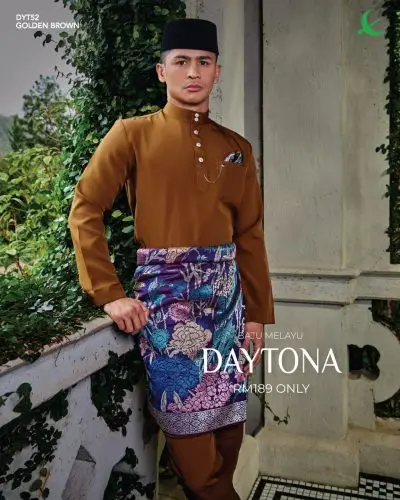BAJU MELAYU DAYTONA - GOLDEN BROWN (52)