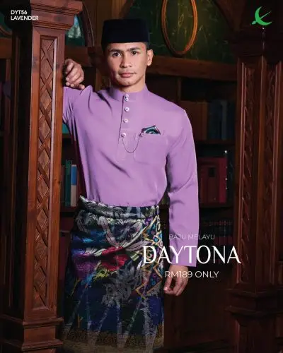 BAJU MELAYU DAYTONA - LAVENDER (56)