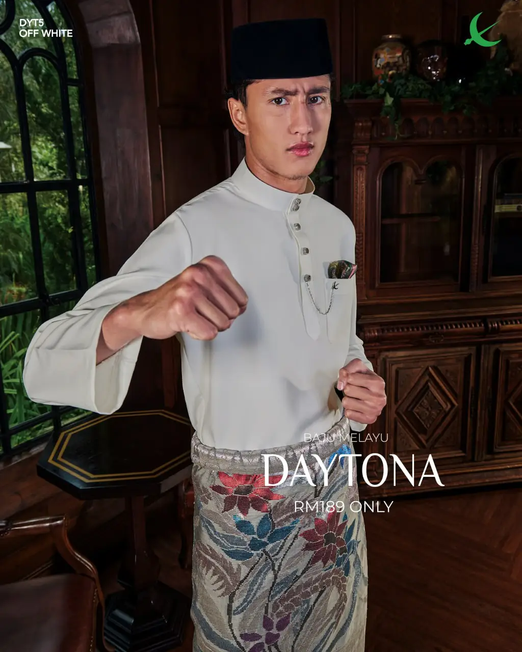 BAJU MELAYU DAYTONA - OFF WHITE (5)