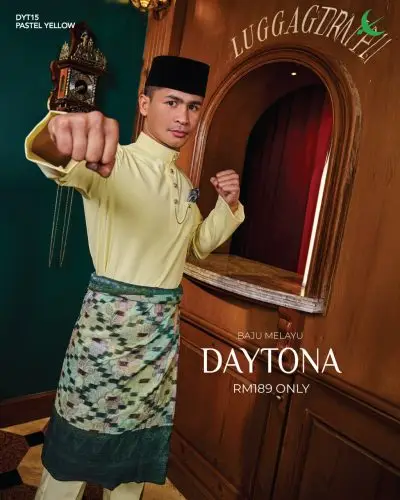 BAJU MELAYU DAYTONA - PASTEL YELLOW (15)