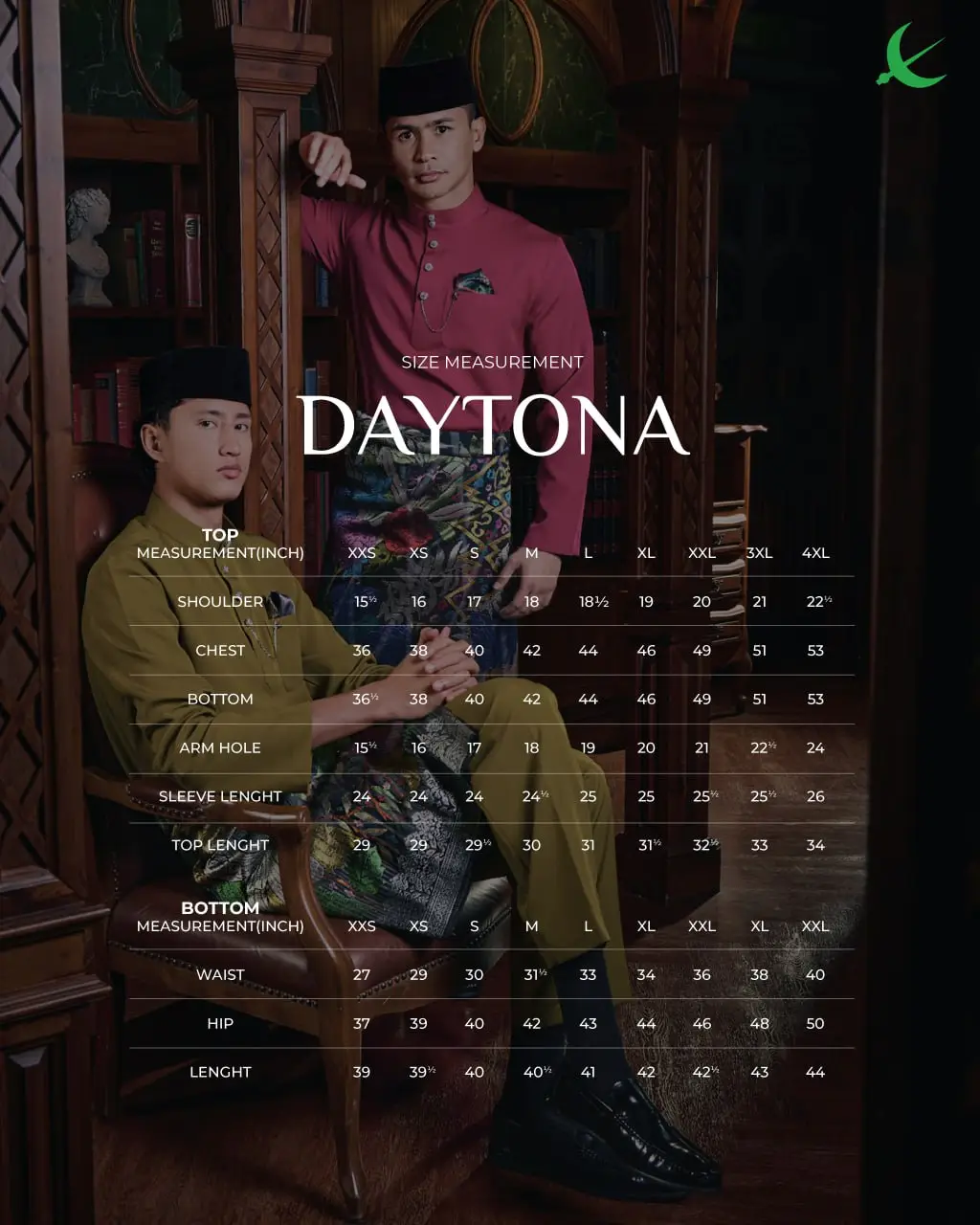 BAJU MELAYU DAYTONA - MAROON (2) - Image 3