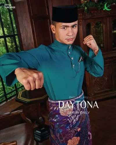 BAJU MELAYU DAYTONA - TURQOISE (50)