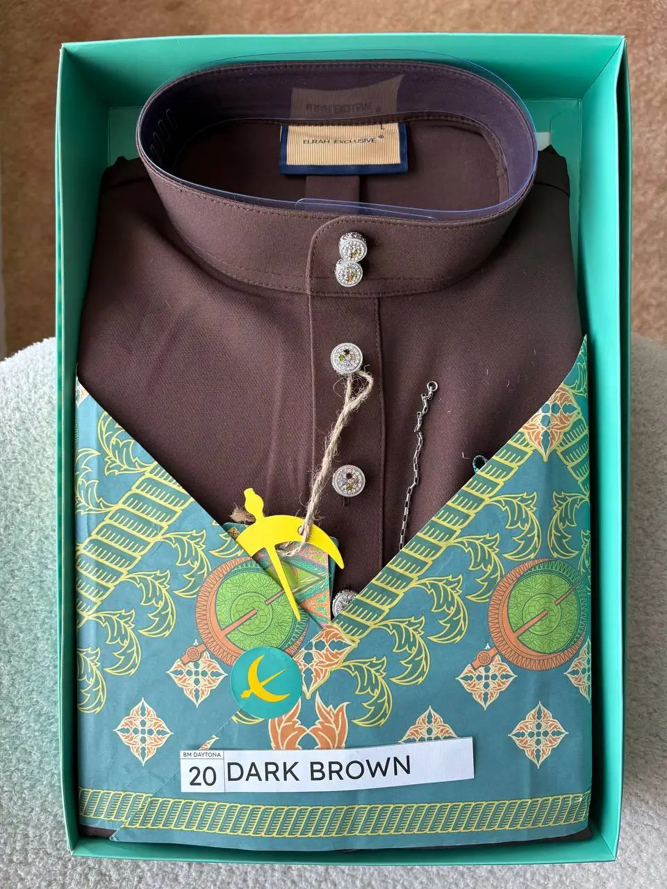 BAJU MELAYU DAYTONA - DARK BROWN (20)