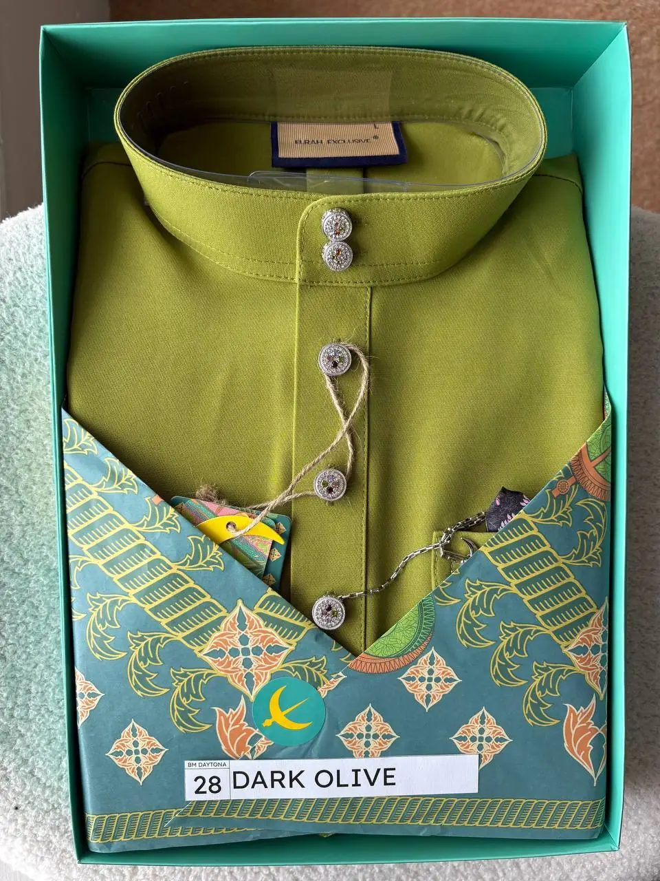 BAJU MELAYU DAYTONA - DARK OLIVE (28)