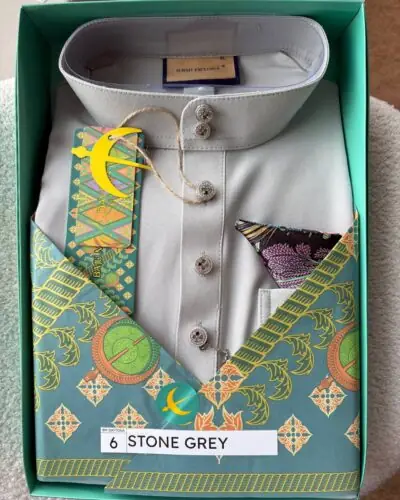 BAJU MELAYU DAYTONA - STONE GREY (6)
