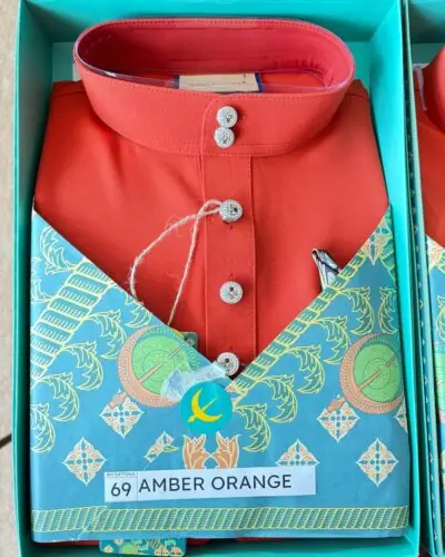 BAJU MELAYU DAYTONA - AMBER ORANGE (69)