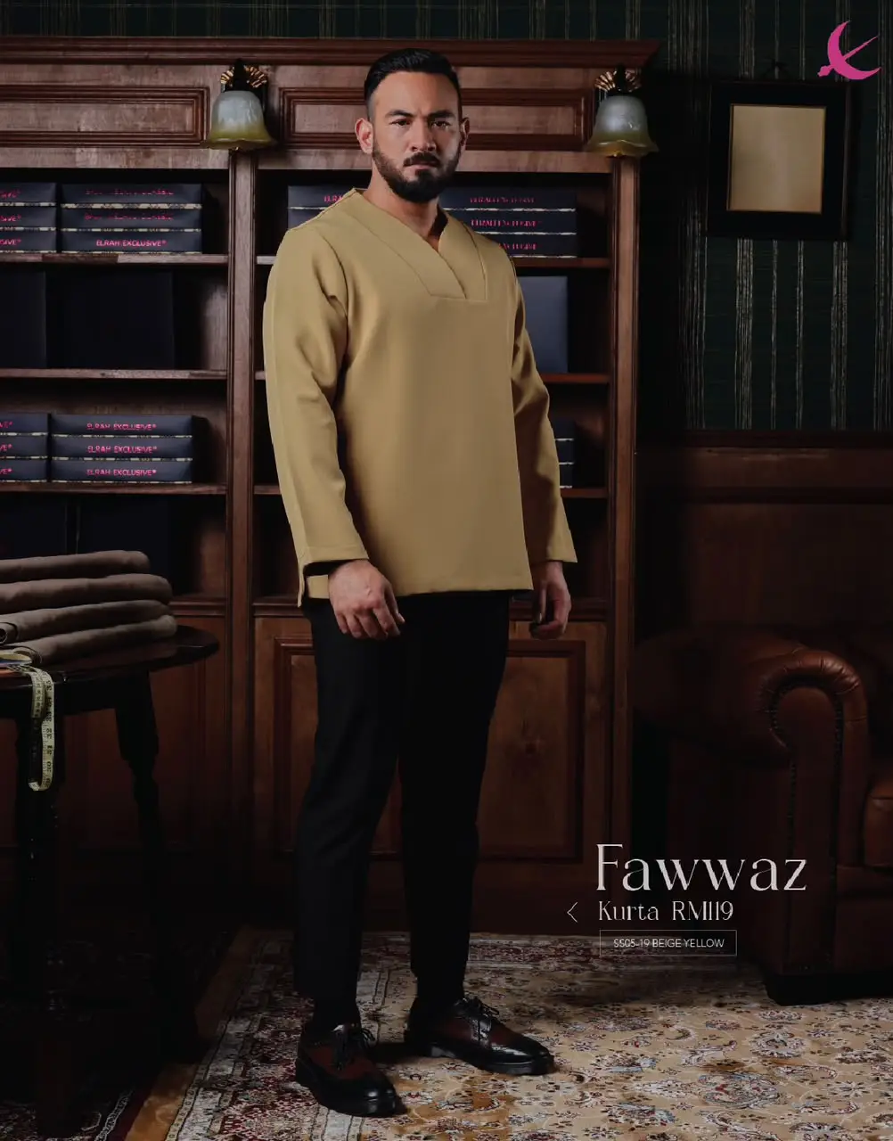 KURTA || FAWWAS || 2026 || BEIGE YELLOW (19)