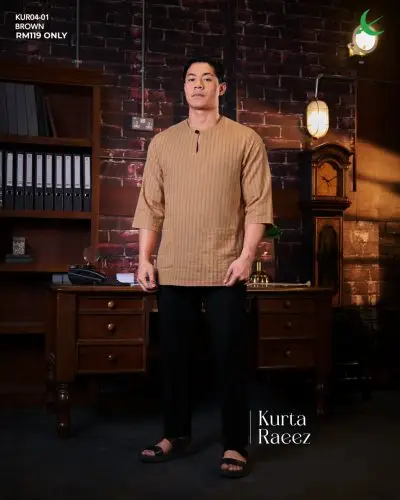 KURTA || RAEEZ || 2026 || BROWN (1)