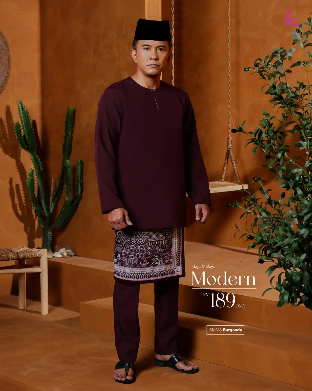 TELUK BELANGA MODERN - BURGUNDY (6)