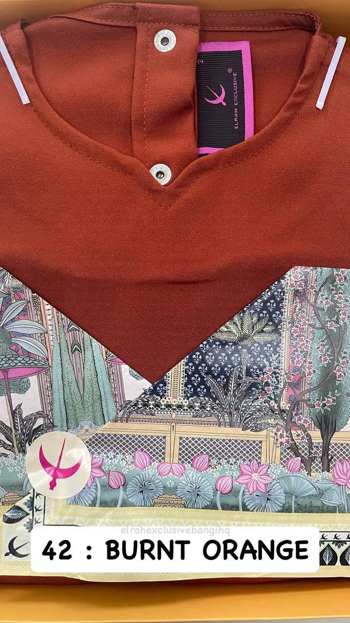 BAJU MELAYU SENNA KIDS - BURNT ORANGE (42)