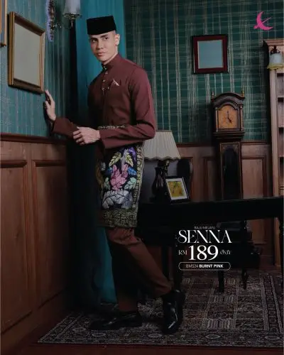 BAJU MELAYU SENNA - BURNT PINK (24)