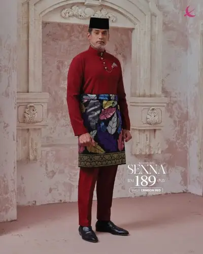 BAJU MELAYU SENNA - CINNAMON BROWN (47)