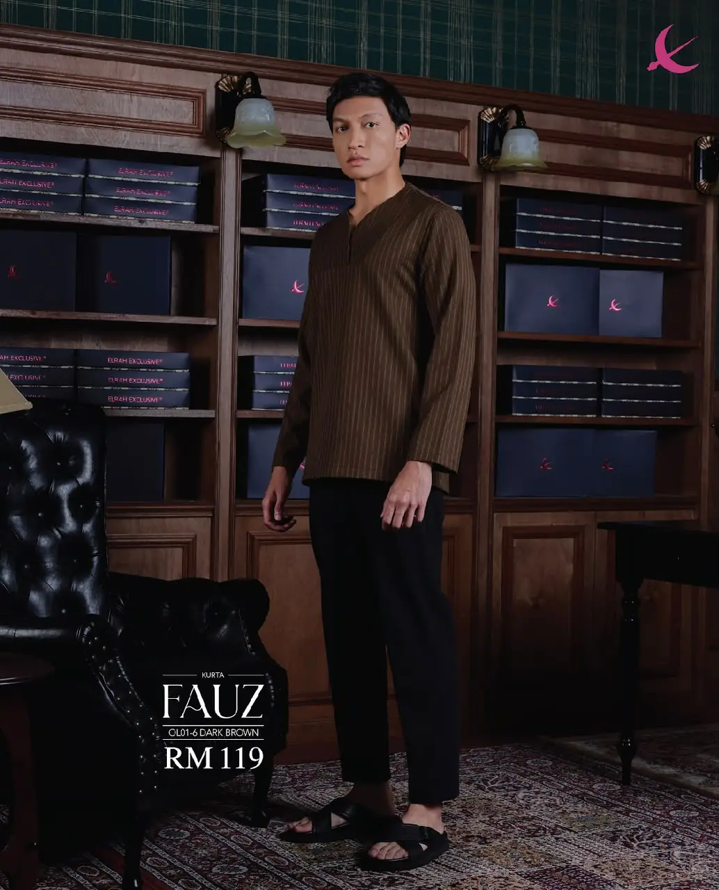 KURTA || FAUZ || 2025 ||  DARK BROWN (6)