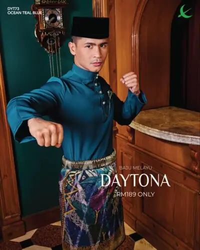 BAJU MELAYU DAYTONA - OCEAN TEAL BLUE (73)