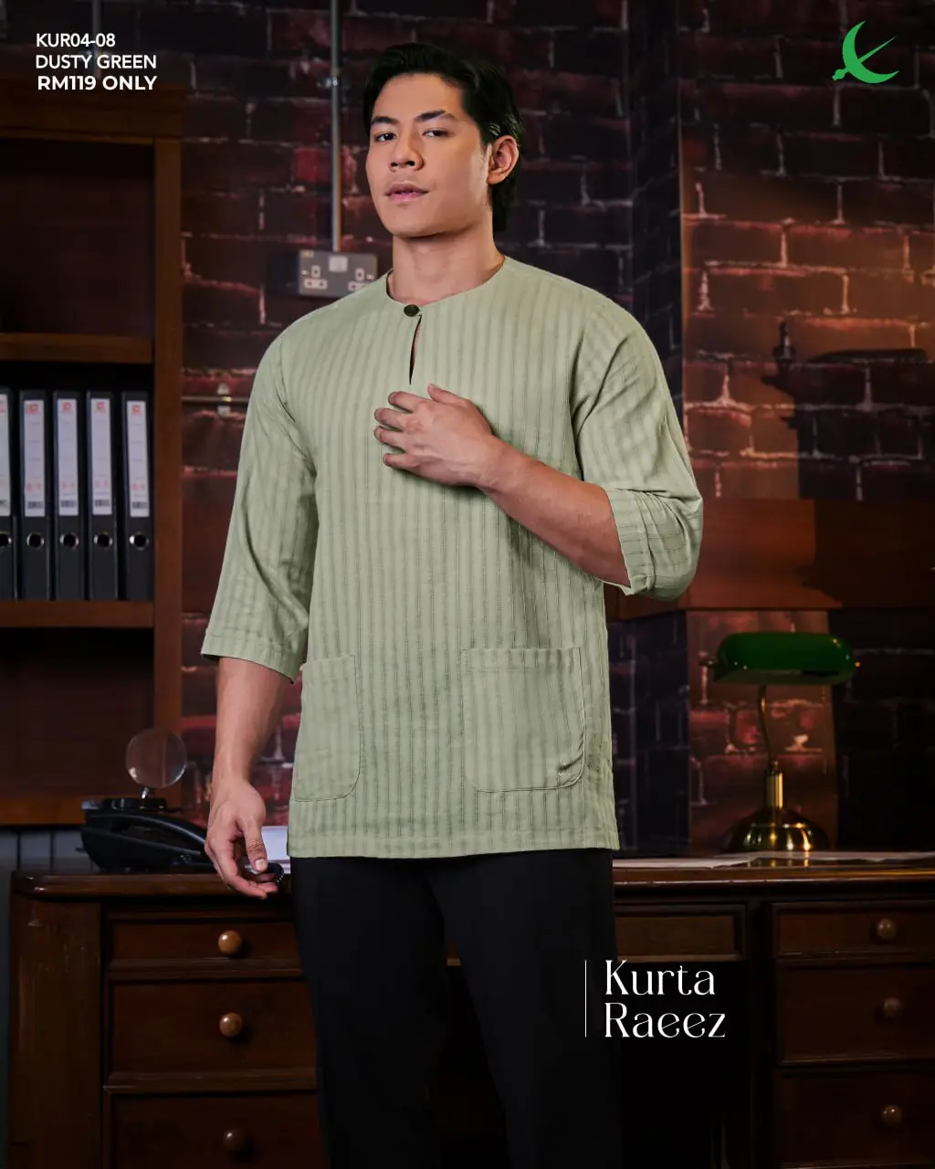 KURTA || RAEEZ || 2026 || DUSTY GREEN (8)
