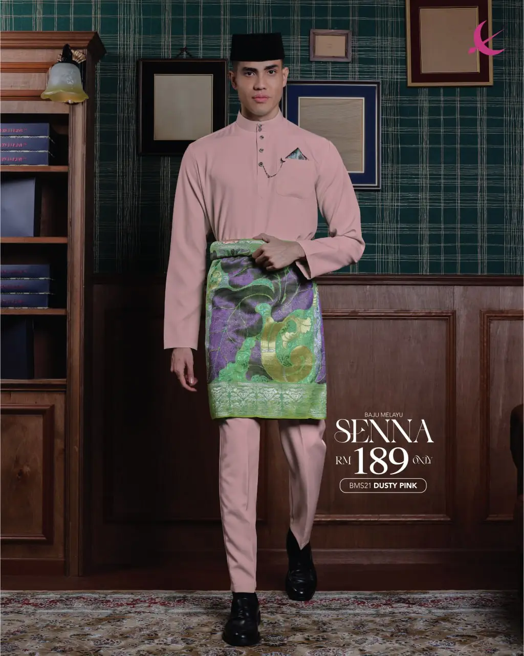 BAJU MELAYU SENNA - DUSTY PINK (21)