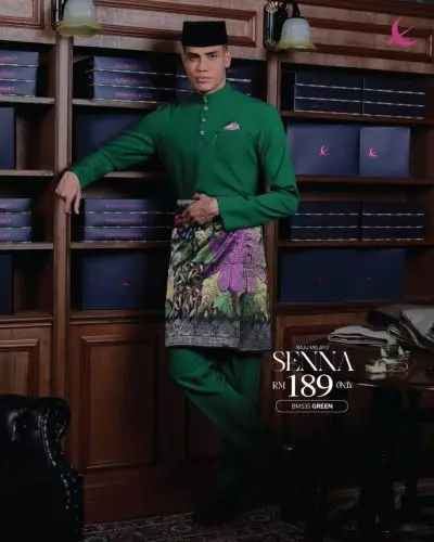 BAJU MELAYU SENNA - GREEN (35)