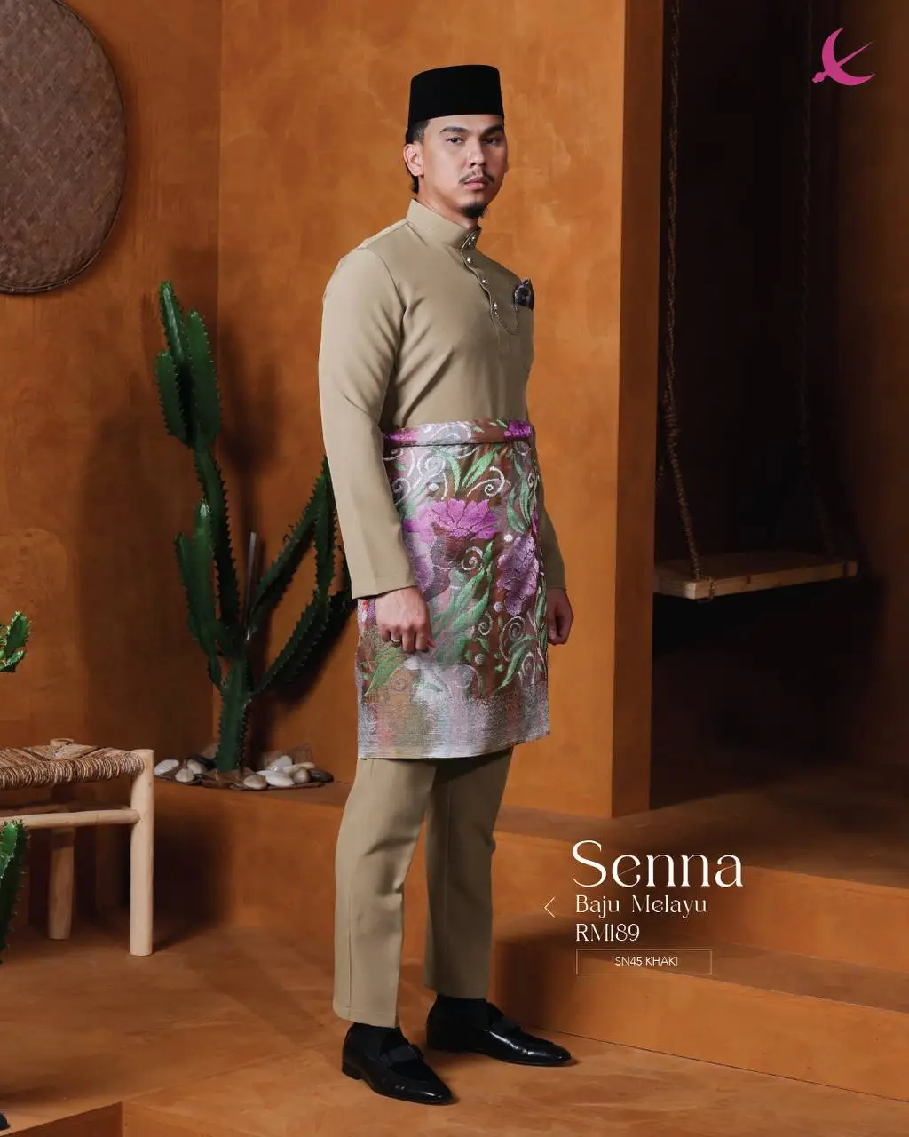 BAJU MELAYU SENNA - KHAKI (45)