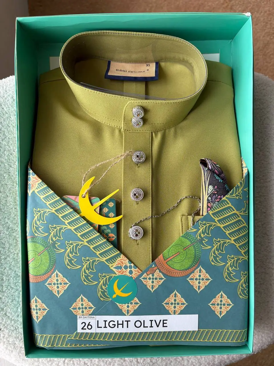 BAJU MELAYU DAYTONA - LIGHT OLIVE (26)