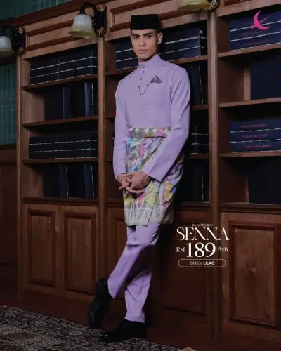 BAJU MELAYU SENNA - LILAC (36)