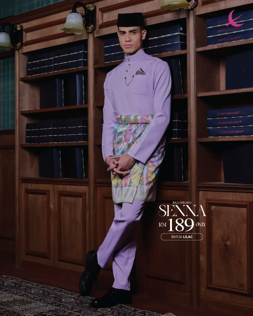 BAJU MELAYU SENNA - LILAC (36)