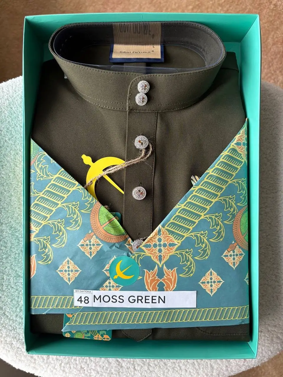 BAJU MELAYU DAYTONA - MOSS GREEN (48)