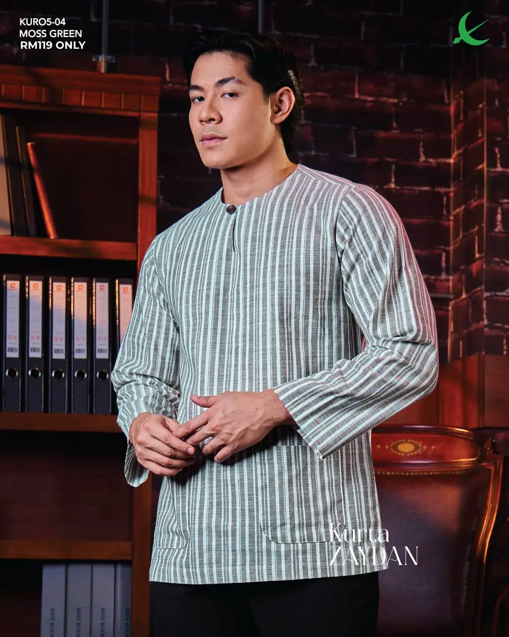 KURTA || ZAYDAN || 2026 || MOSS GREEN (4)