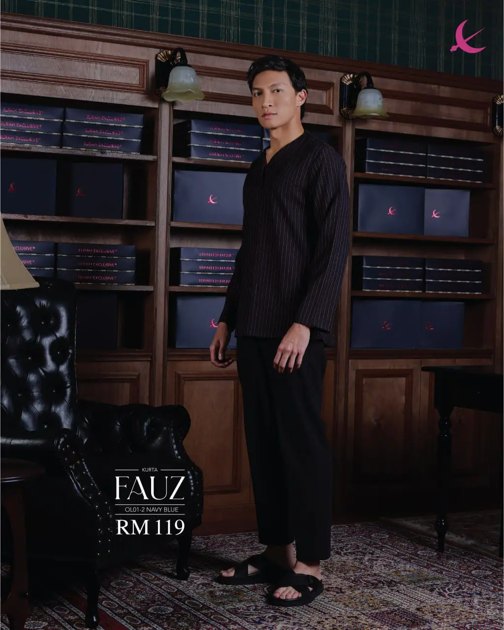 KURTA || FAUZ || 2025 ||  NAVY BLUE (2)