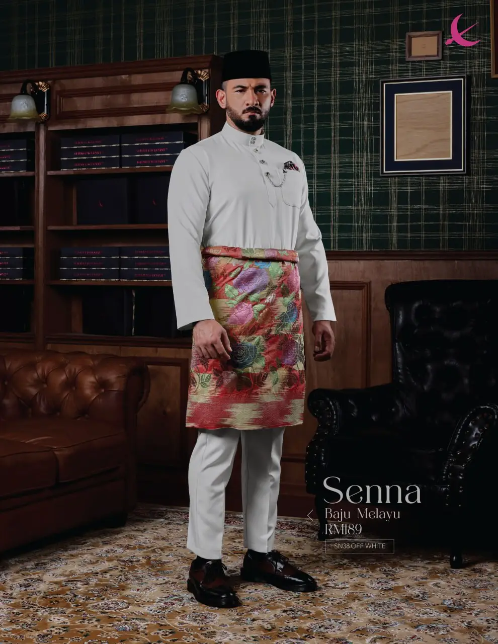 BAJU MELAYU SENNA - OFF WHITE (38)